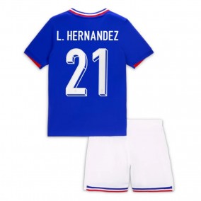 Frankrike L.Hernandez 21 EM Hjemmedrakt Barn 2024